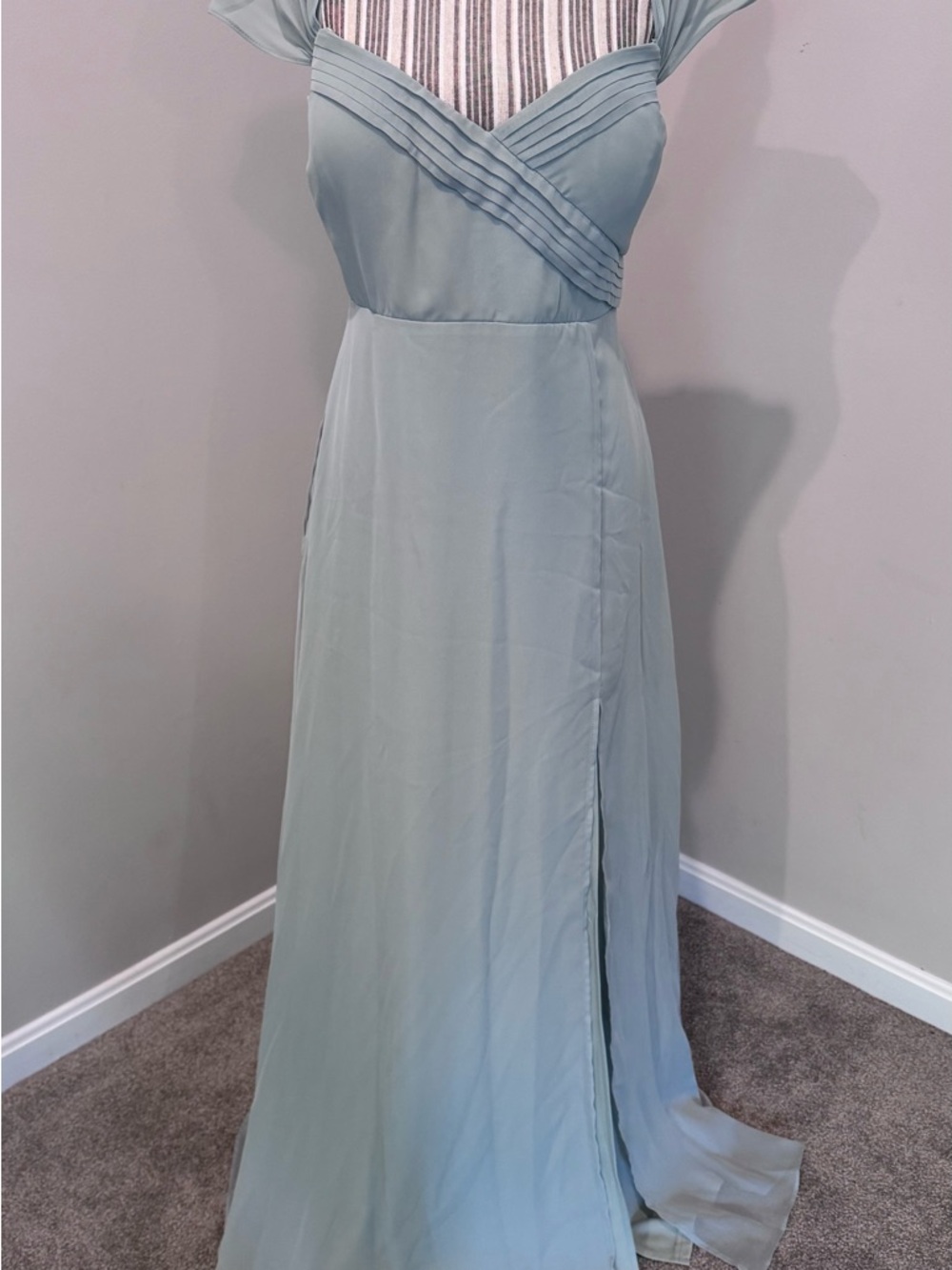 Birdy Grey Spence Convertible Chiffon Dress In Sage Green Sz XL Bridesmaid Prom - Picture 2 of 10